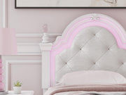 Kozlani Twin Upholstered Panel Bed, Dresser and Mirror - PCB1819B14