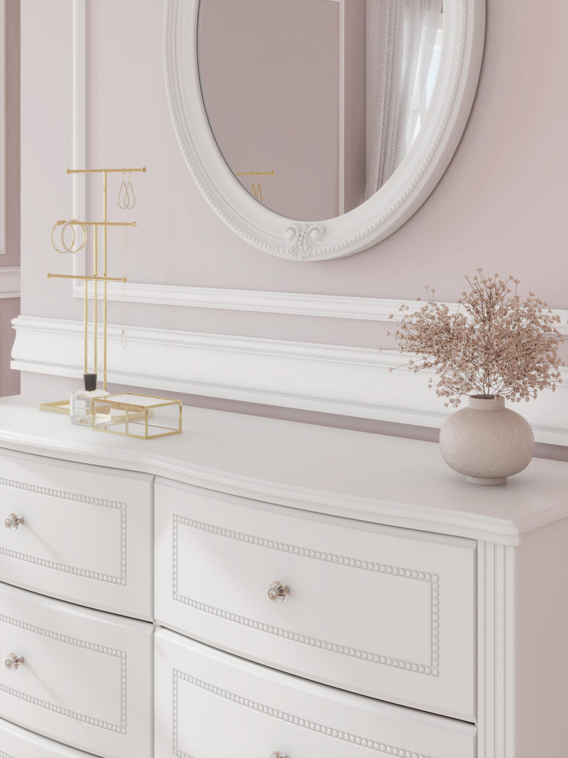 Kozlani Twin Upholstered Panel Bed, Dresser and Mirror - PCB1819B14
