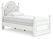 Kozlani Twin Upholstered Panel Bed, Dresser and Mirror - PCB1819B14
