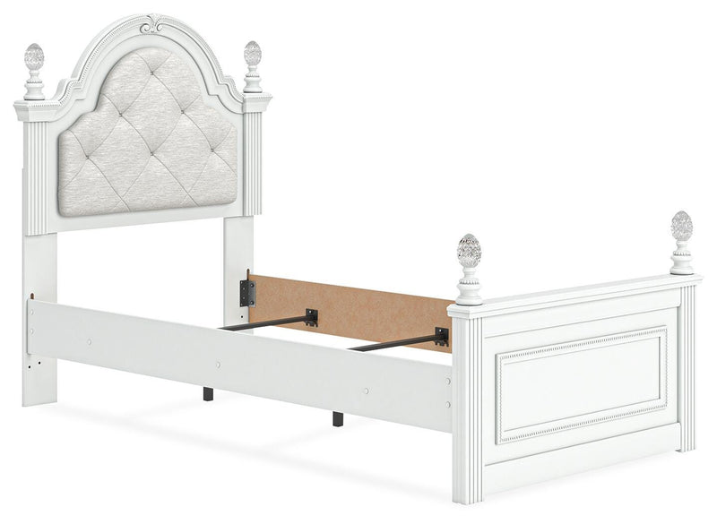Kozlani Twin Upholstered Panel Bed, Dresser and Mirror - PCB1819B14