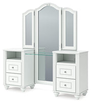 Kozlani Vanity, Mirror and Stool - PCB1819B11