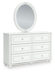 Kozlani White Dresser and Mirror - PCB1819B2