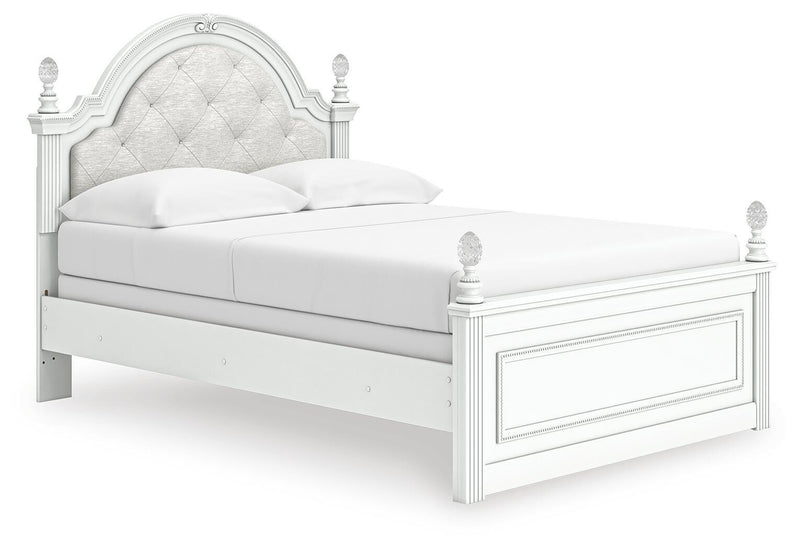 Kozlani White Full Upholstered Panel Bed - PCB1819B6