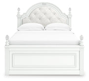 Kozlani White Full Upholstered Panel Bed - PCB1819B6
