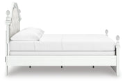Kozlani White Full Upholstered Panel Bed - PCB1819B6