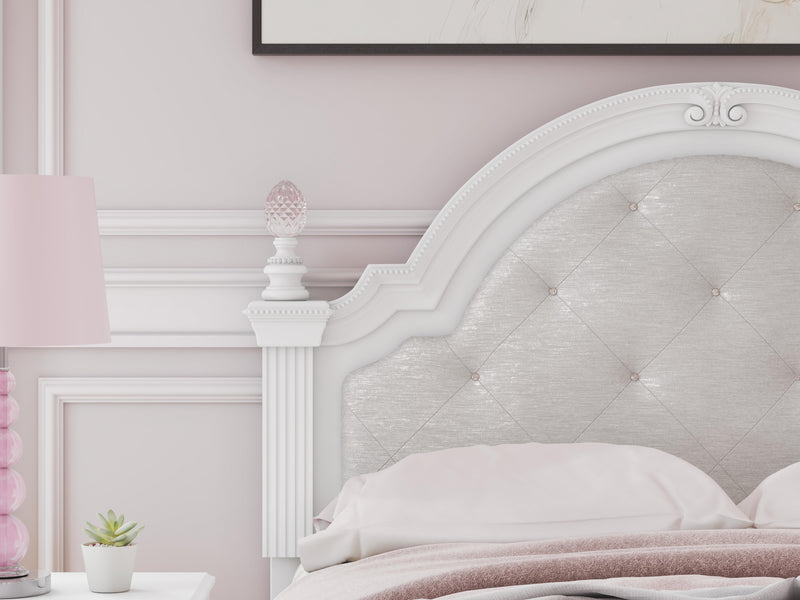 Kozlani White Full Upholstered Panel Storage Bed - PCB1819B10