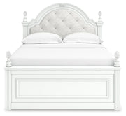 Kozlani White Full Upholstered Panel Storage Bed - PCB1819B10