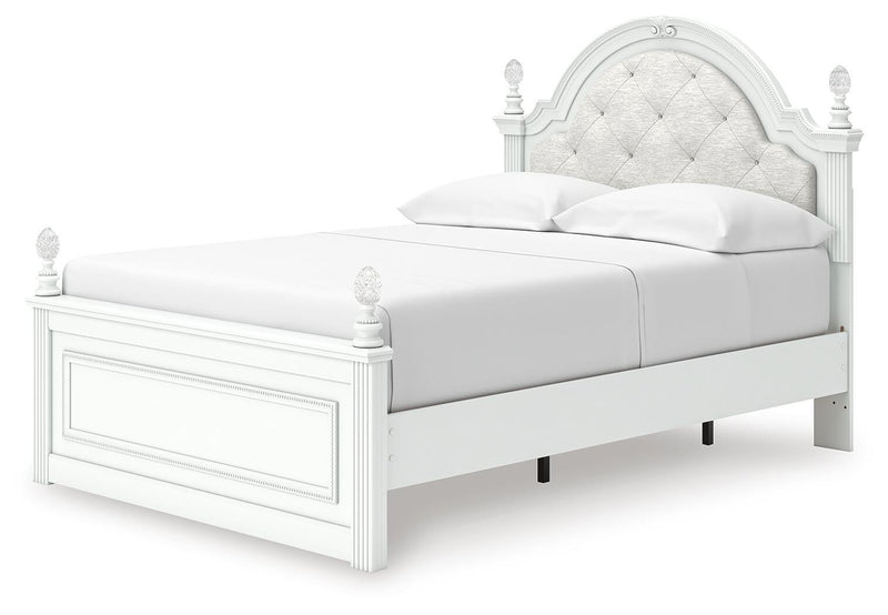 Kozlani White Full Upholstered Panel Storage Bed - PCB1819B10