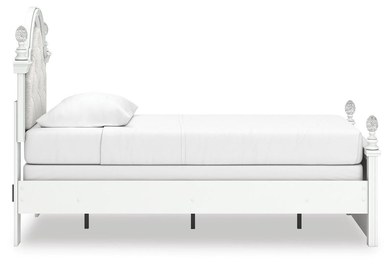 Kozlani White Twin Upholstered Panel Bed - PCB1819B5