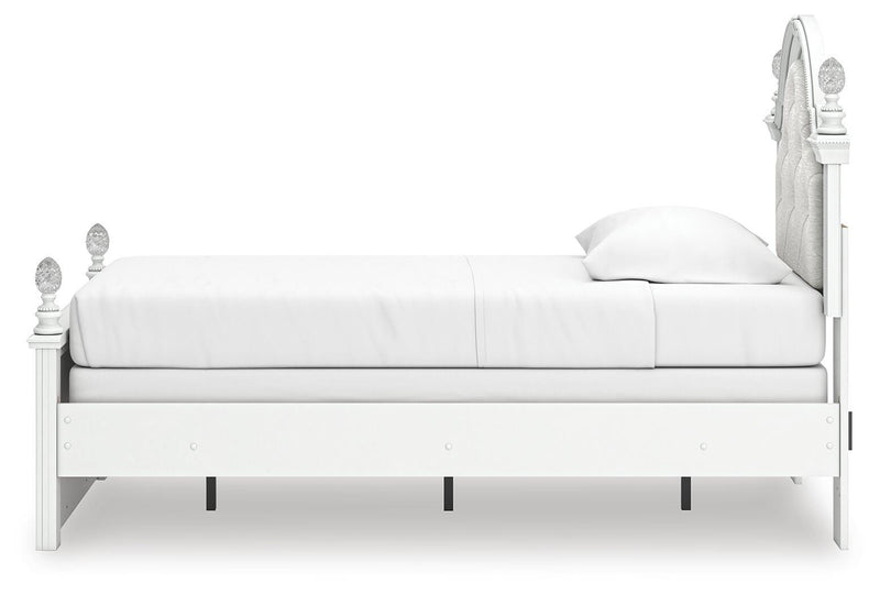 Kozlani White Twin Upholstered Panel Bed - PCB1819B5