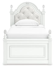 Kozlani White Twin Upholstered Panel Bed with Storage - PCB1819B17