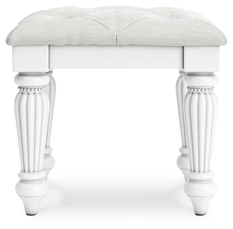 Kozlani White Vanity Stool - PCB1819-01