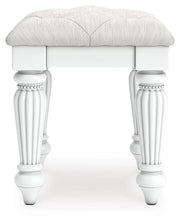 Kozlani White Vanity Stool - PCB1819-01