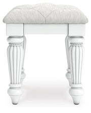 Kozlani White Vanity Stool - PCB1819-01