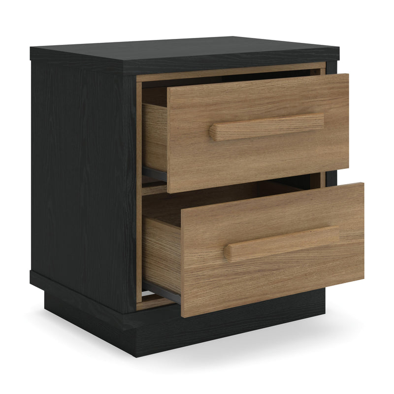 Kozmour Black/Brown Nightstand - EB1460-292