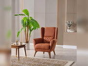 Kristal 3-pieces (Sofa & Loveseat & Chair) Livingroom Set Dark Brick in Dark Brick - 101-KRI-DBRI-321