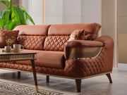 Kristal 3-pieces (Sofa & Loveseat & Chair) Livingroom Set Dark Brick in Dark Brick - 101-KRI-DBRI-321