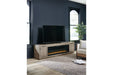 Krystanza Weathered Gray TV Stand with Electric Fireplace - Gate FurnitureTV Stand