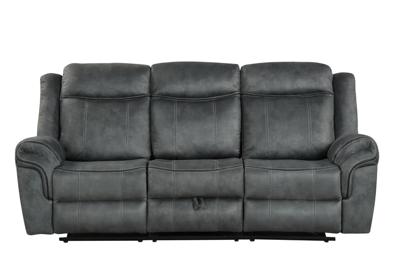 [L360-L] Palm - Loveseat (Gray), Fabric, Gray With : Console, Cup Holder, Power Source, USB Charger, Rocker. Box: 1 of 1 Each - L360-L