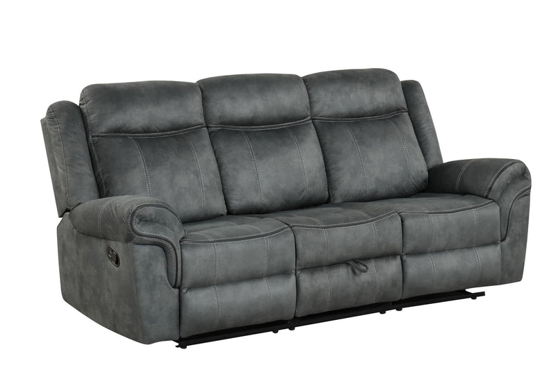 [L360-L] Palm - Loveseat (Gray), Fabric, Gray With : Console, Cup Holder, Power Source, USB Charger, Rocker. Box: 1 of 1 Each - L360-L