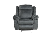 [L360-L] Palm - Loveseat (Gray), Fabric, Gray With : Console, Cup Holder, Power Source, USB Charger, Rocker. Box: 1 of 1 Each - L360-L