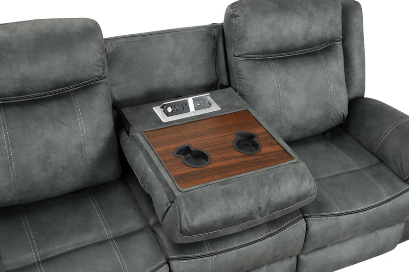 [L360-R] Palm - Recliner (Gray), Fabric, Gray With : Rocker recliner Box: 1 of 1 Each - L360-R
