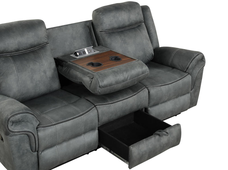 [L360-R] Palm - Recliner (Gray), Fabric, Gray With : Rocker recliner Box: 1 of 1 Each - L360-R