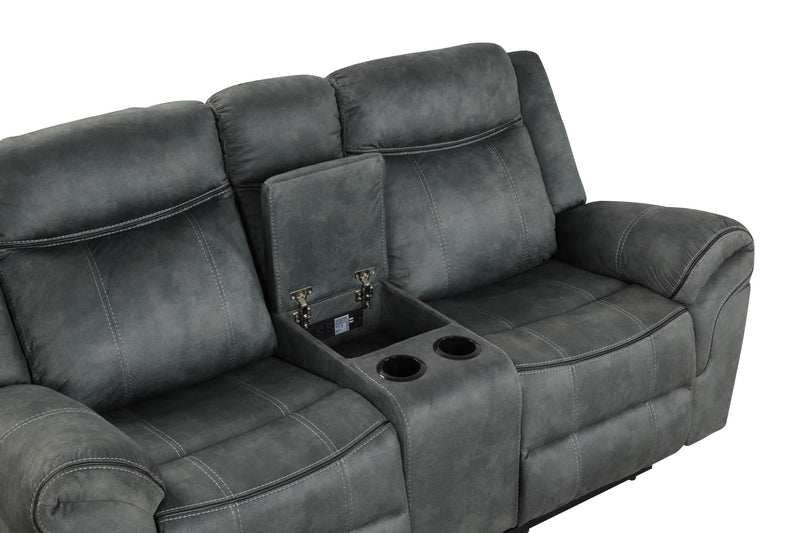 [L360-R] Palm - Recliner (Gray), Fabric, Gray With : Rocker recliner Box: 1 of 1 Each - L360-R