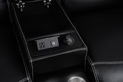 [L367-L] London - Loveseat (Black), Air Leather, Black With : Power Headrest, Power Source , Wireless Charger, Pull-Out Cup Holders, Reading Light, USB, Type C Charger, Zero Gravity Box: 1 of 1 Each - L367-L