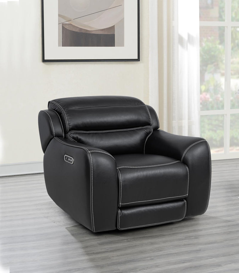 [L367-SL] London - SL (Black), Air Leather, Black With : Power Headrest, Power Source , Wireless Charger, Pull-Out Cup Holders, Reading Light, USB, Type C Charger, Zero Gravity Each - L367-SL