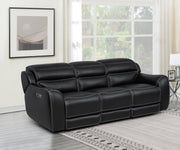[L367-SL] London - SL (Black), Air Leather, Black With : Power Headrest, Power Source , Wireless Charger, Pull-Out Cup Holders, Reading Light, USB, Type C Charger, Zero Gravity Each - L367-SL