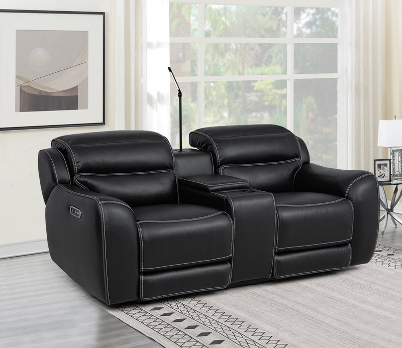 [L367-SL] London - SL (Black), Air Leather, Black With : Power Headrest, Power Source , Wireless Charger, Pull-Out Cup Holders, Reading Light, USB, Type C Charger, Zero Gravity Each - L367-SL