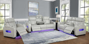 L401 - Polax Grey 2PC (Power Sofa & Loveseat) - L401-Grey-2PC