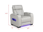 L401 - Polax Grey 2PC (Power Sofa & Loveseat) - L401-Grey-2PC