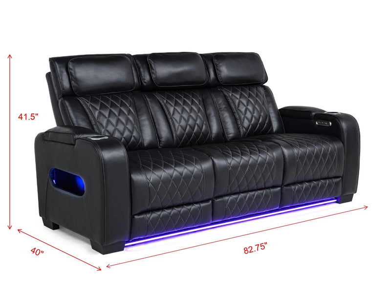 L403 - Polax Black 2PC (Power Sofa & Loveseat) - L403-Black-2PC