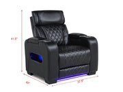 L403 - Polax Black 3PC (Power Sofa & Loveseat & Recliner) - L403-Black-3PC