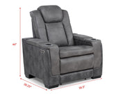 L407 - Janet Grey Power Loveseat W/ PWR Headrest - L407-2