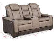 L408 - Janet Brown 3PC (Power Sofa & Loveseat & Recliner) - L408-Brown-3PC