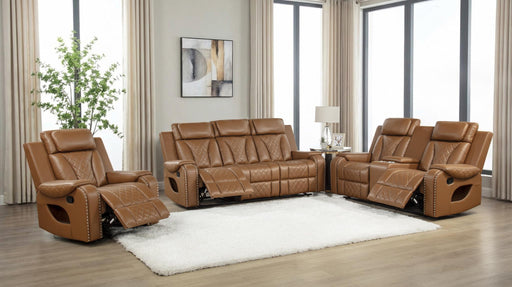 L424 - Enzo Brown Reclining Sofa - L424-3