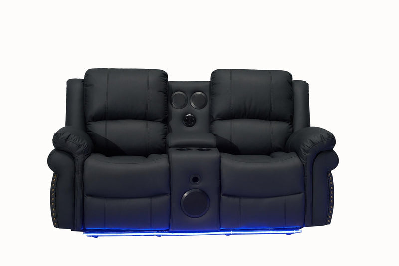 L430 - Cesar ( Black ) 2 PC ( Sofa & Loveseat ) - L430-BLK-2PC