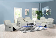 L432 - Cesar ( White ) 2 PC ( Sofa & Loveseat ) - L432-White-2PC