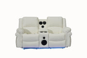 L432 - Cesar ( White ) 2 PC ( Sofa & Loveseat ) - L432-White-2PC