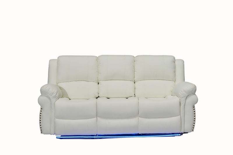L432 - Cesar ( White ) RECLINING SOFA - L432-3