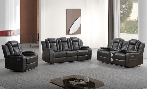 L446 - Knox Grey Power Loveseat (Grey) - L446-2