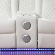 L447 - Knox White Power Sofa W/ PWR Headrest (White) - L447-3