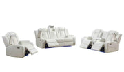 L447 - Knox White Power Sofa W/ PWR Headrest (White) - L447-3