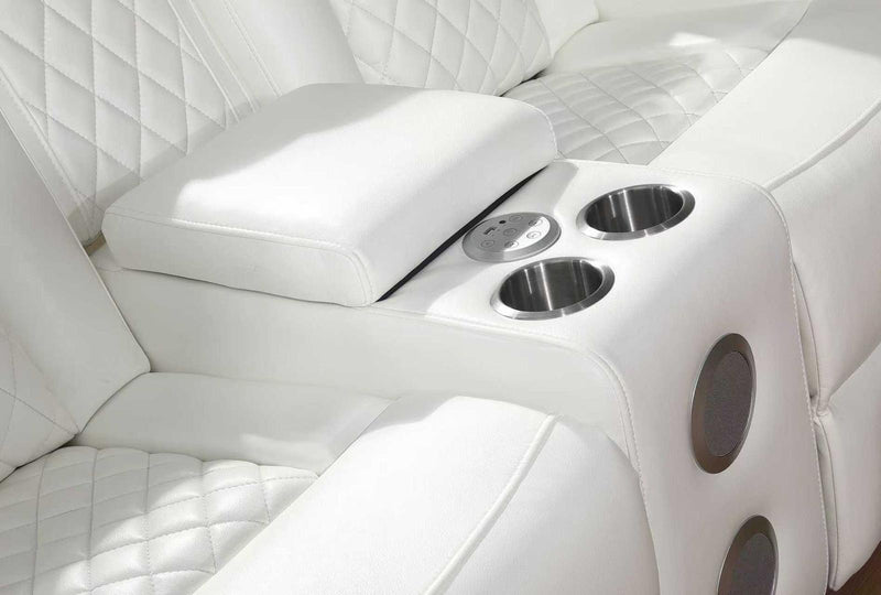 L447 - Knox White Power Sofa W/ PWR Headrest (White) - L447-3