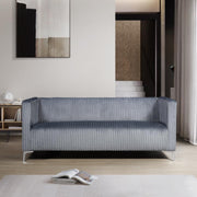 [L455-S] Austin - Sofa (Gray), Velvet, Gray With : N/A Box: 1 of 1 Each - L455-S