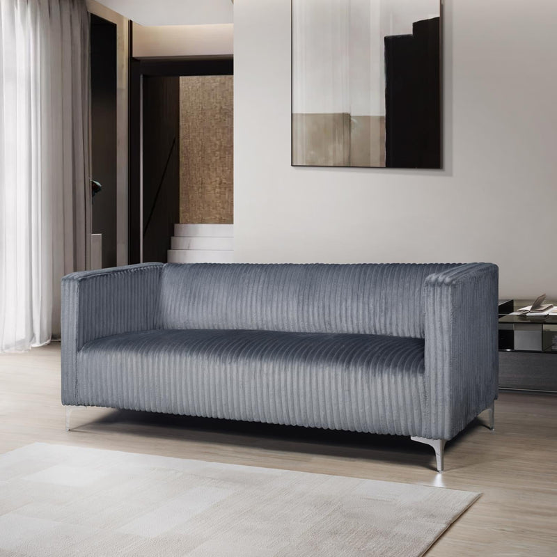 [L455-S] Austin - Sofa (Gray), Velvet, Gray With : N/A Box: 1 of 1 Each - L455-S