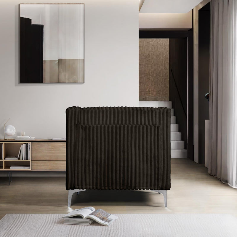 [L456-C] Austin - Chair (Brown), Velvet, Brown With : N/A Box: 1 of 1 Each - L456-C